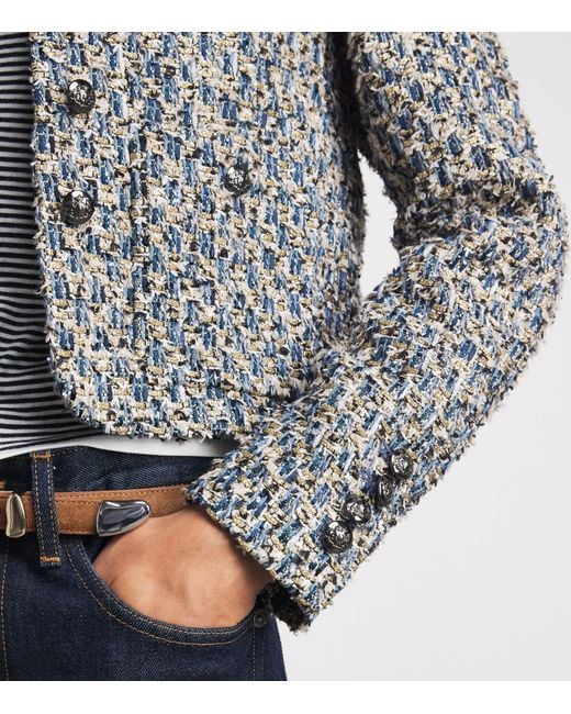 ME+EM Gray Tweed Cropped Jacket