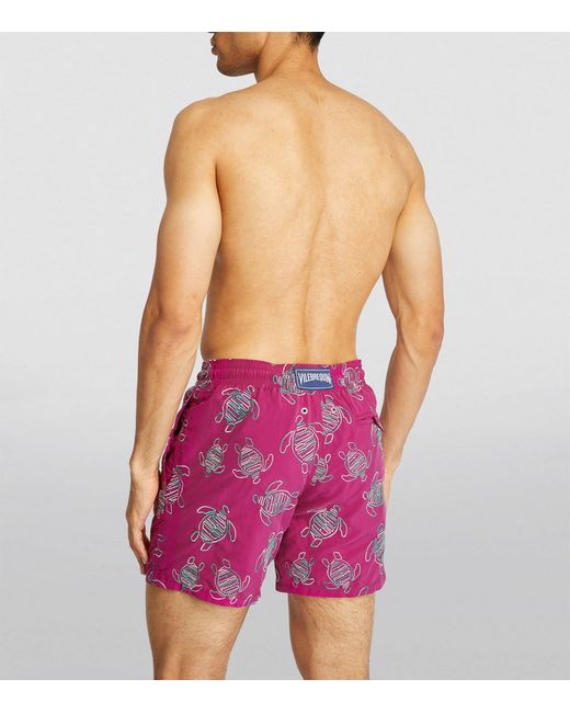 Vilebrequin Pink Turtle Print Mistral Swim Shorts for men