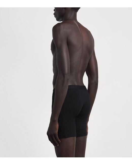 Falke Black Stretch-Egyptian Cotton Boxer Briefs for men