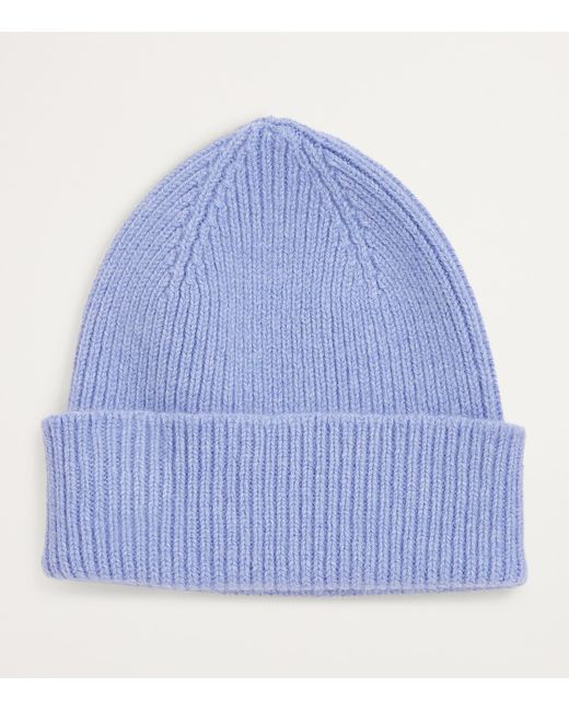 Le Bonnet Blue Ribbed Classic Beanie for men