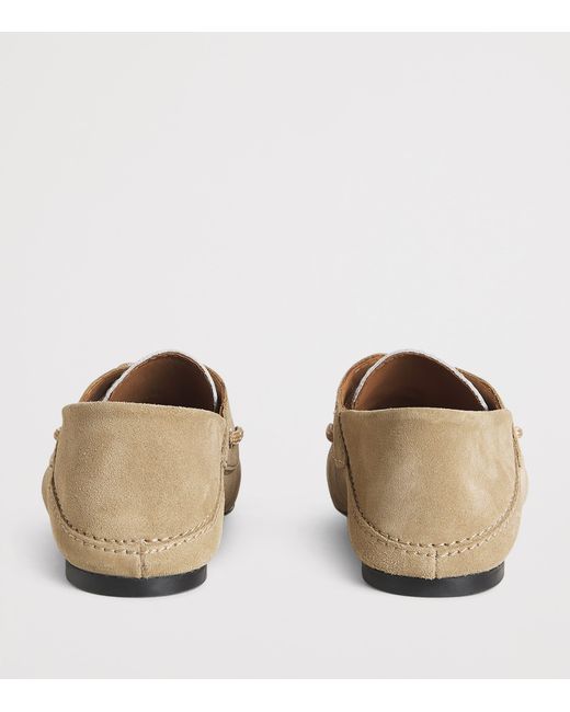 Sandro Natural Suede Two-Tone Boat Shoes