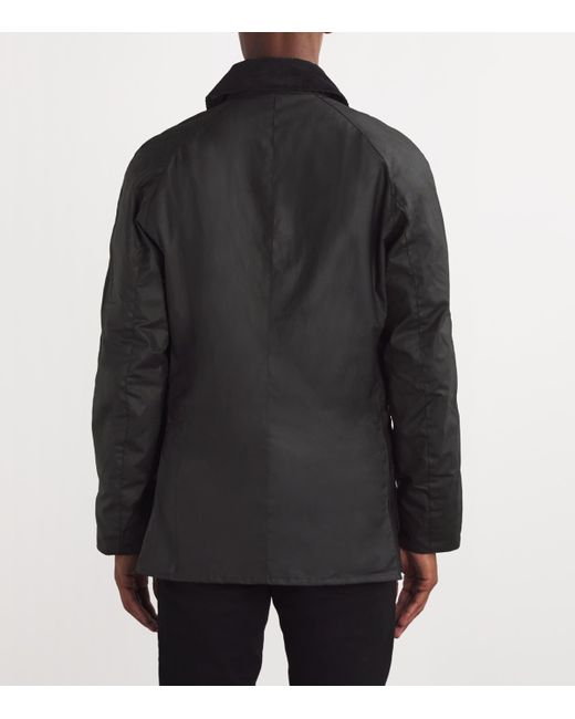 Barbour Black Waxed Ashby Jacket for men