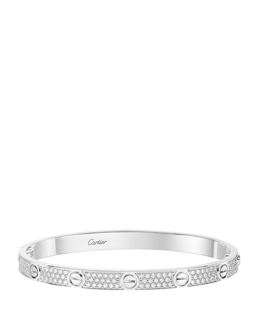 Cartier White And Diamond Love Bracelet