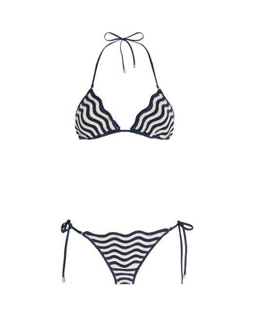 Zimmermann Black Knit Wave Bikini