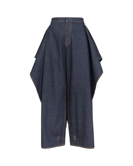 Alaïa Blue Flap Open-Leg Jeans