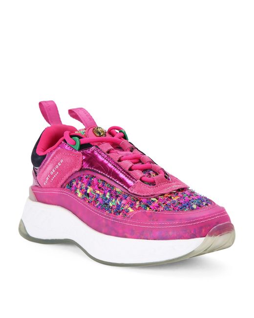 Kurt Geiger Pink Leather Kensington Sneakers