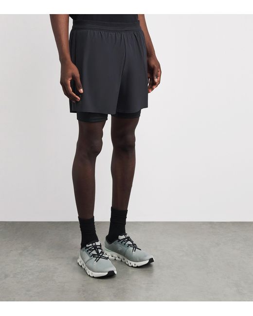 On Shoes Blue 5” Performance 2/1 Shorts for men