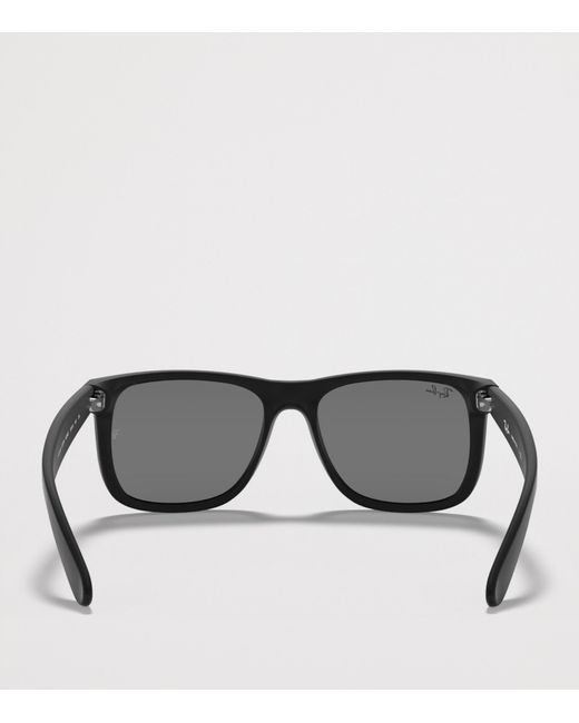 Ray-Ban Gray Justin Classic Square Sunglasses for men