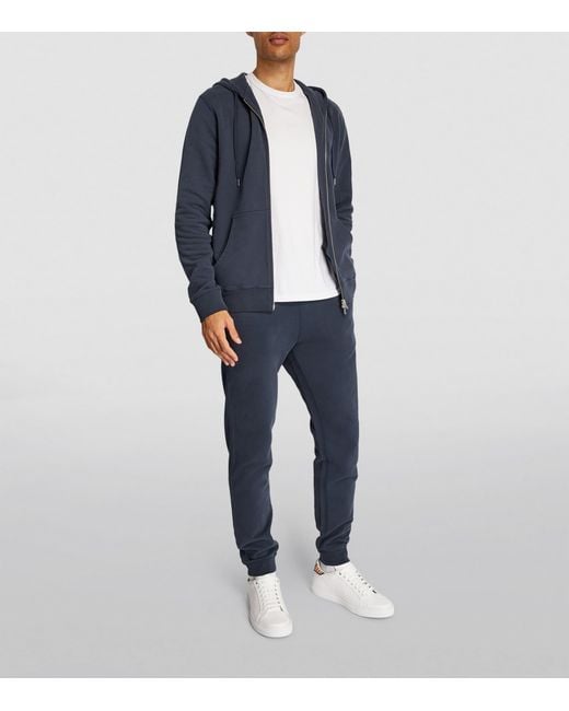 Sunspel Blue Loopback Sweatpants for men