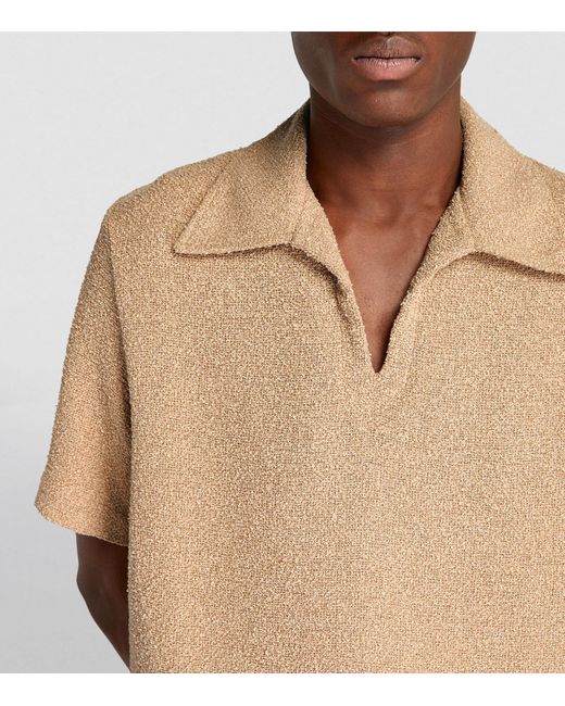 Séfr Natural Bouclé Polo Shirt for men