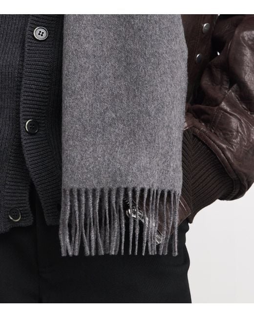 Johnstons Gray Natural Cashmere Scarf for men