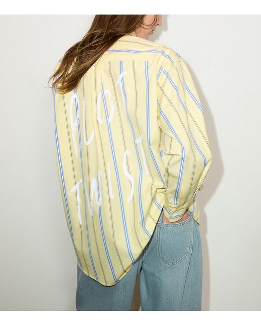 MAX&Co. Natural Stripe Plot Twist Shirt