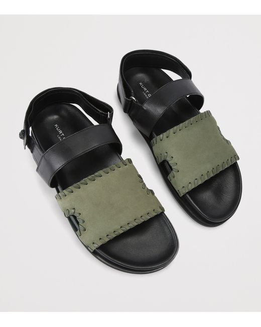 Kurt Geiger Black Suede Baker Sandals for men