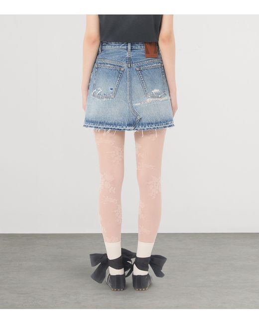 Valentino Blue Denim Mini Skirt