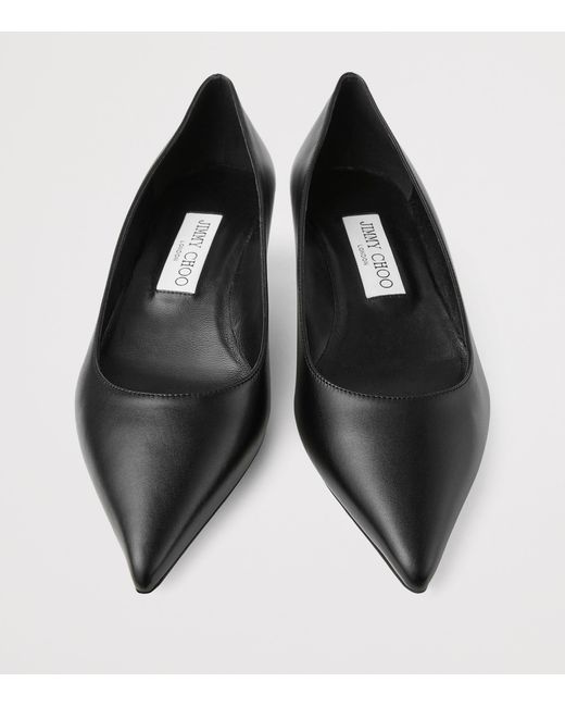 Jimmy Choo Black Amelia 35 Leather Pumps