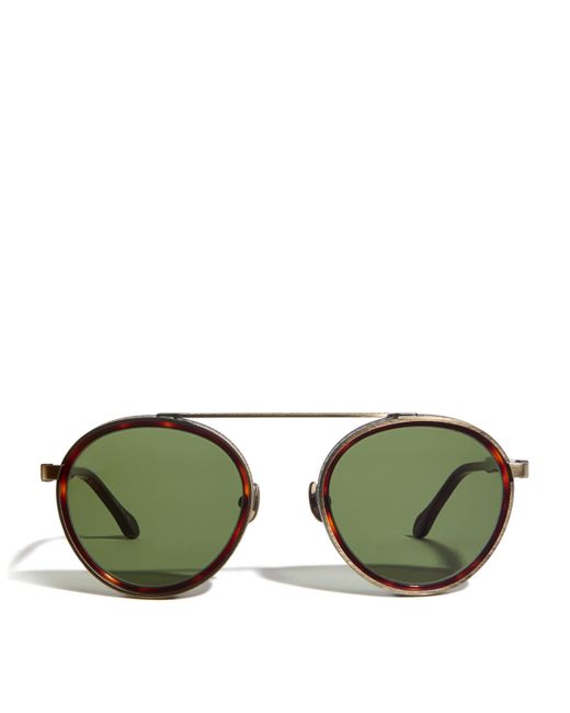 Matsuda Green Titanium Aviator M3125 Sunglasses for men