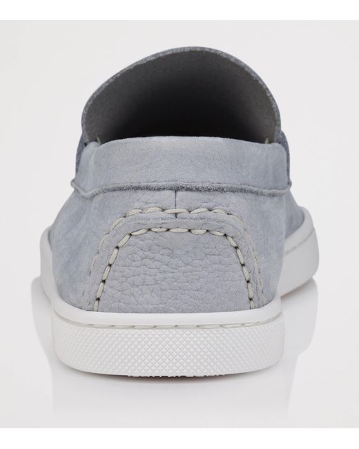 Christian Louboutin Gray Cambeliboat Donna Leather Boat Shoes