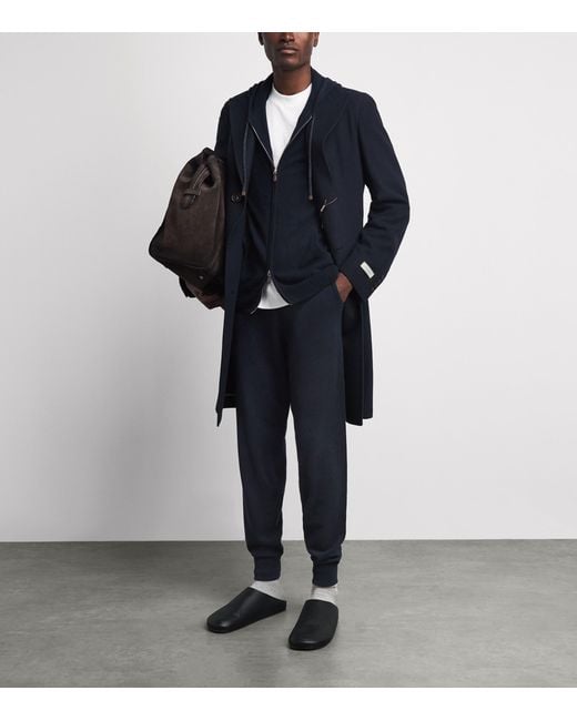 N.Peal Cashmere Blue Organic Cashmere Ladbroke Sweatpants for men