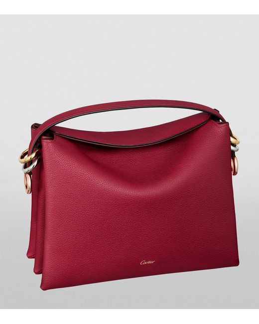 Cartier Red Calfskin Trinity Shoulder Bag