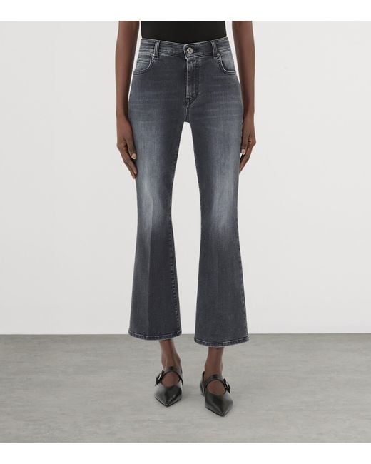 Weekend by Maxmara Gray Super Stretch Slim Cropped Jeans