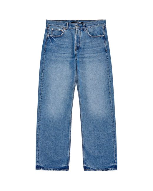 Jacquemus Blue Cotton Straight Jeans for men