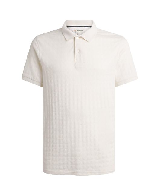 Barbour White Faversham Polo Shirt for men