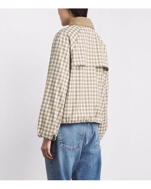 Barbour White Gingham Ovingham Jacket