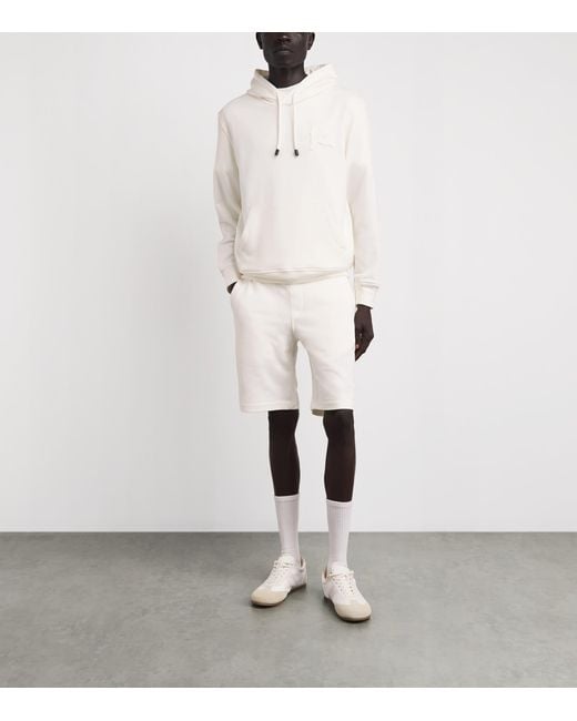 Isaia White Drawstring Sweatshorts for men