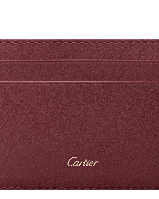 Cartier Purple Leather Diabolo De Card Holder