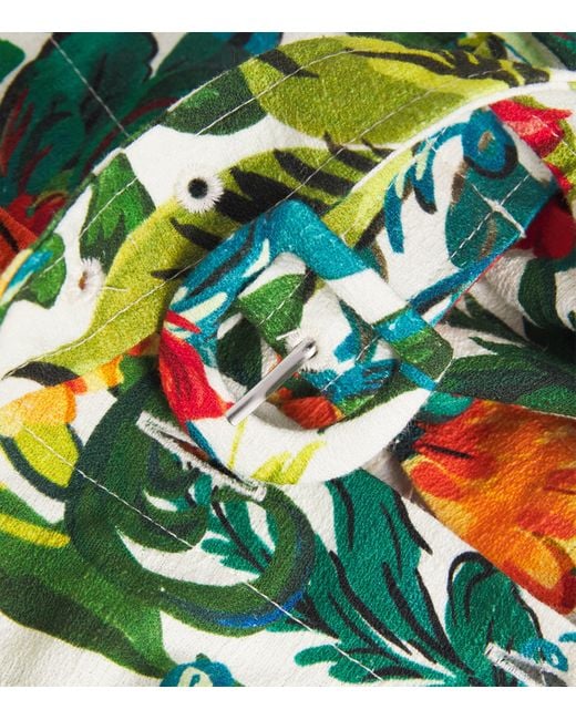 Saloni Green Cotton Ena Maxi Shirt Dress