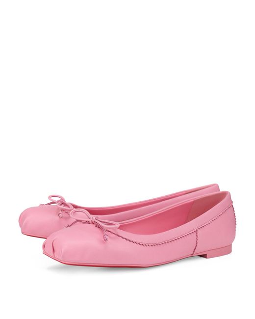 Christian Louboutin Pink Mamadrague Leather Ballet Flats