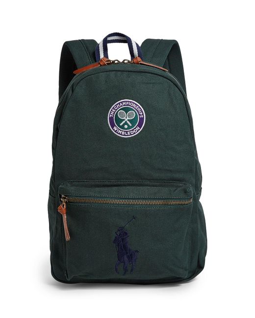 Polo Ralph Lauren Green Wimbledon Canvas Backpack for men