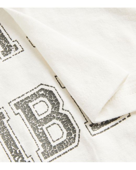 The Upside White Hemp-blend Varsity Print T-shirt