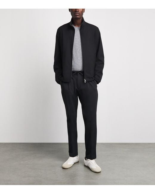 Herno Black Technical Bomber Jacket for men