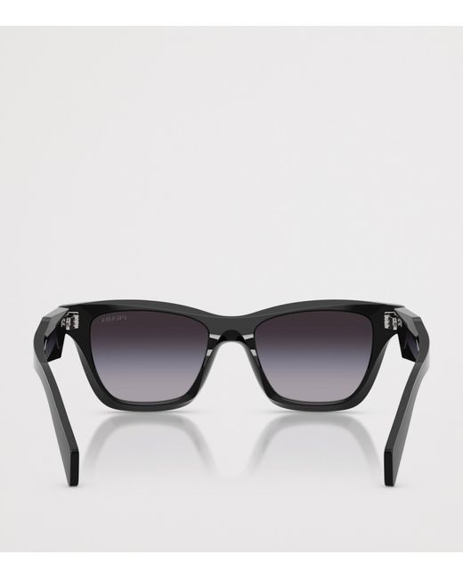 Prada Black Acetate Square Sunglasses