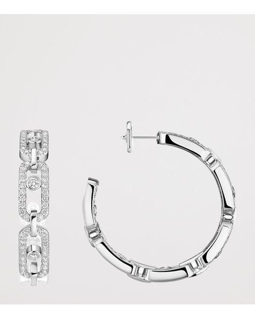 Messika Metallic Move Link Small And Diamond Hoop Earrings