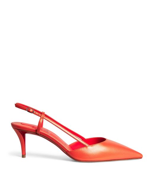 Christian Louboutin Red Miss Z Sling Nappa Leather Slingback Pumps 60