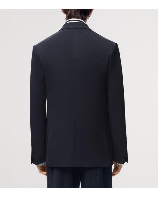Loewe Blue Double-Breasted Jacket With Cuffs for men
