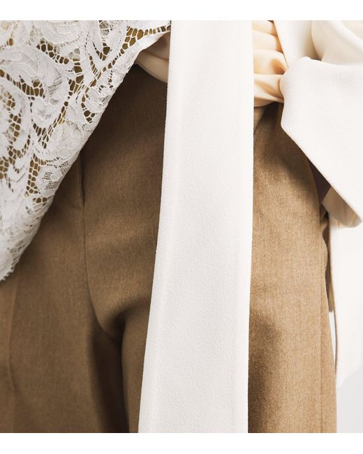Khaite Natural Wool Hunter Straight Trousers