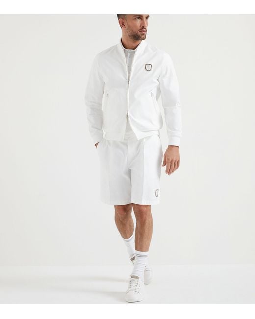 Brunello Cucinelli White Zip-up Jacket for men