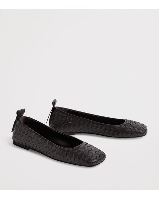 Bottega Veneta Black Lambskin Charlotte Ballet Flats