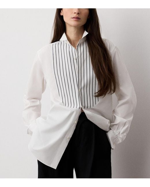 Ralph Lauren White Cotton Broadcloth Courtney Shirt