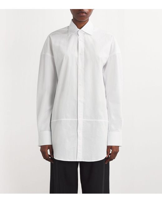 With Nothing Underneath White Poplin The Molly Shirt Dress