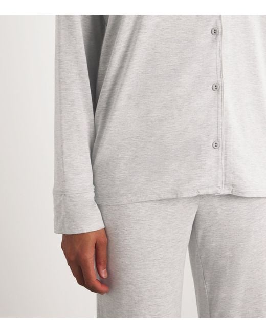 Skims White Sleep Long-Sleeve Pyjama Set