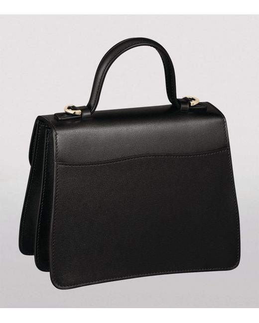 Cartier Black Leather Mini Panthère De Top-handle Bag