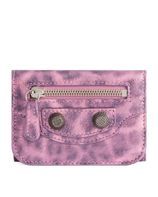 Balenciaga Purple Lambskin Le Cagole Wallet