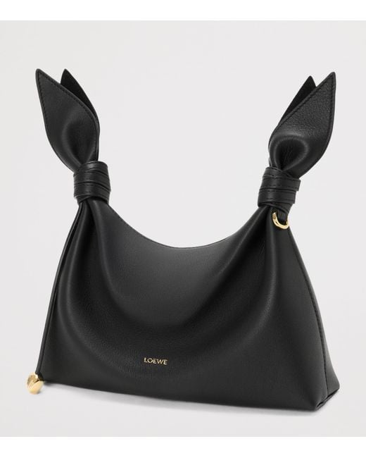 Loewe Black Mini Leather Scarf Shoulder Bag