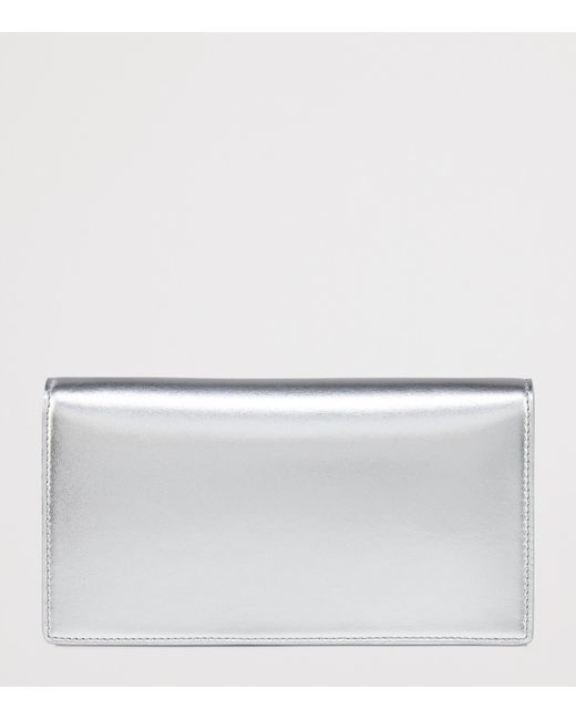 Christian Louboutin Gray Bettina Patent Leather Clutch Bag