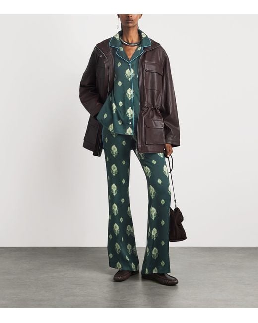 Sandro Green Paisley Trousers