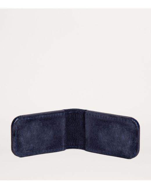 Ettinger Blue Leather Capra Money Clip